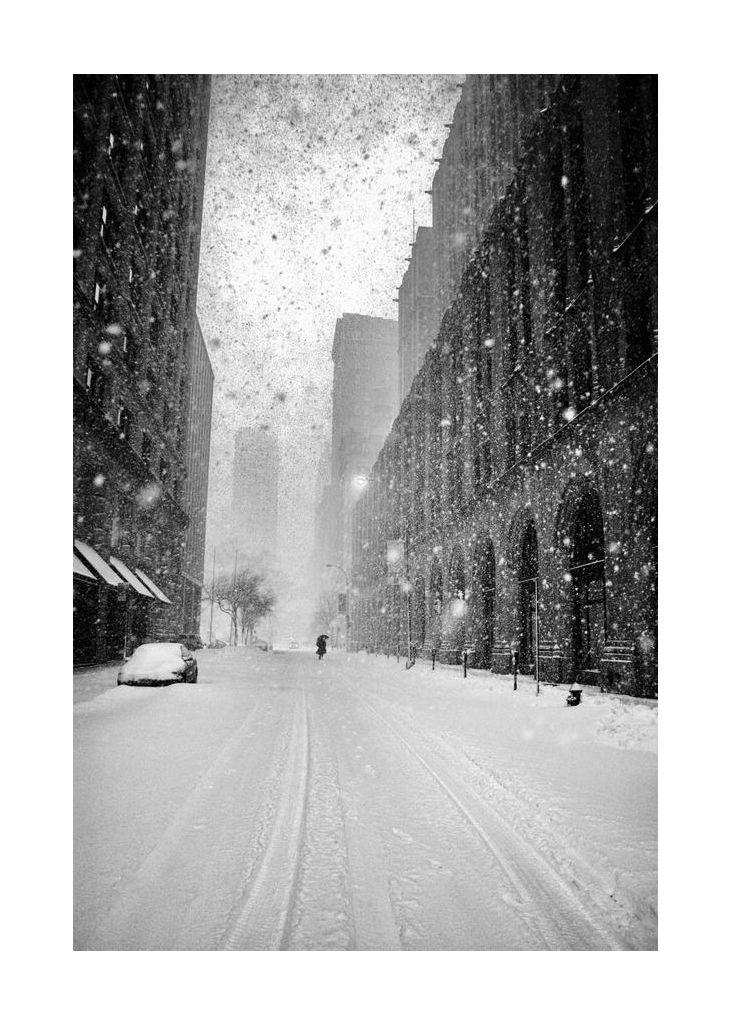New York Walker in Blizzard