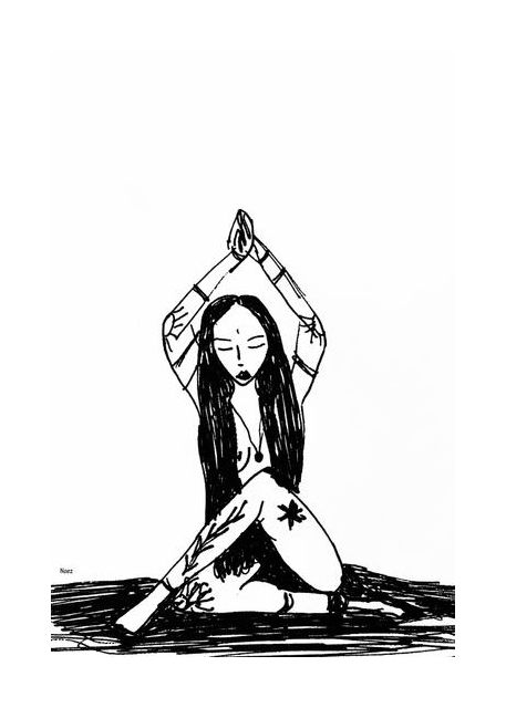 Yoga pose girl tatoo