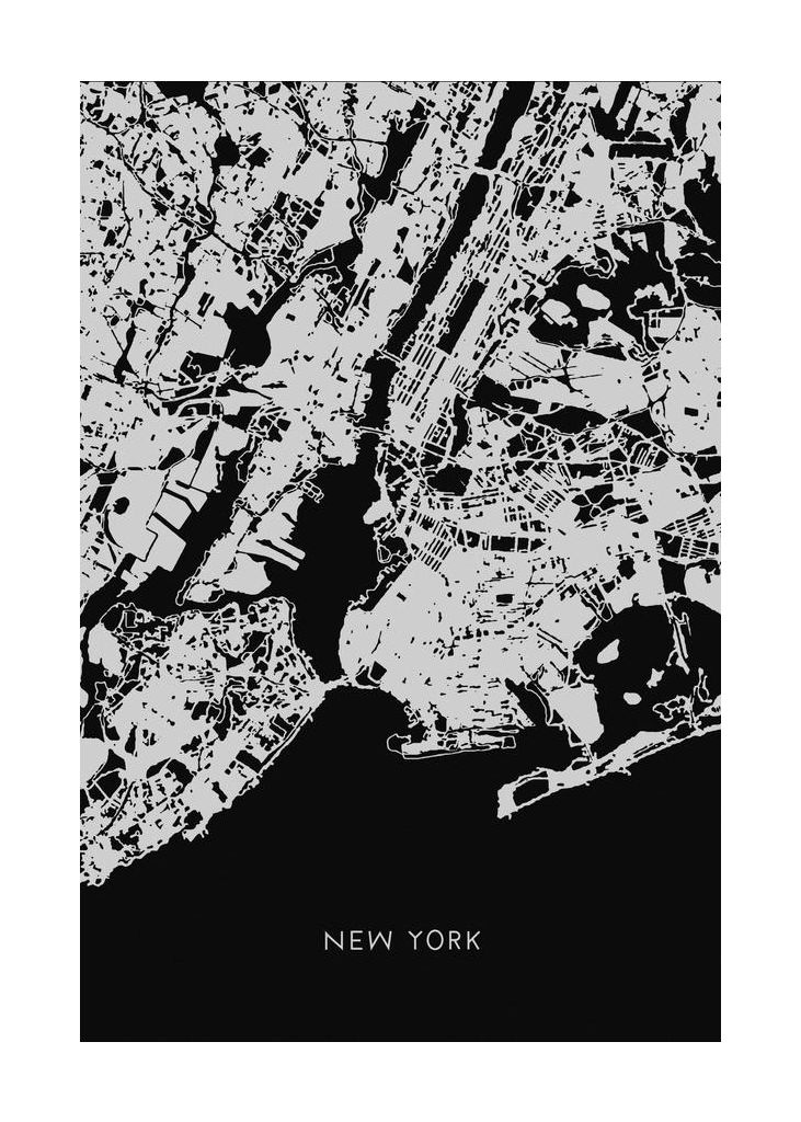 Mapnew York002black