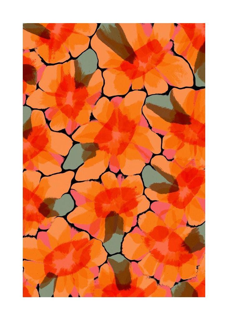 Orange Big Flowers