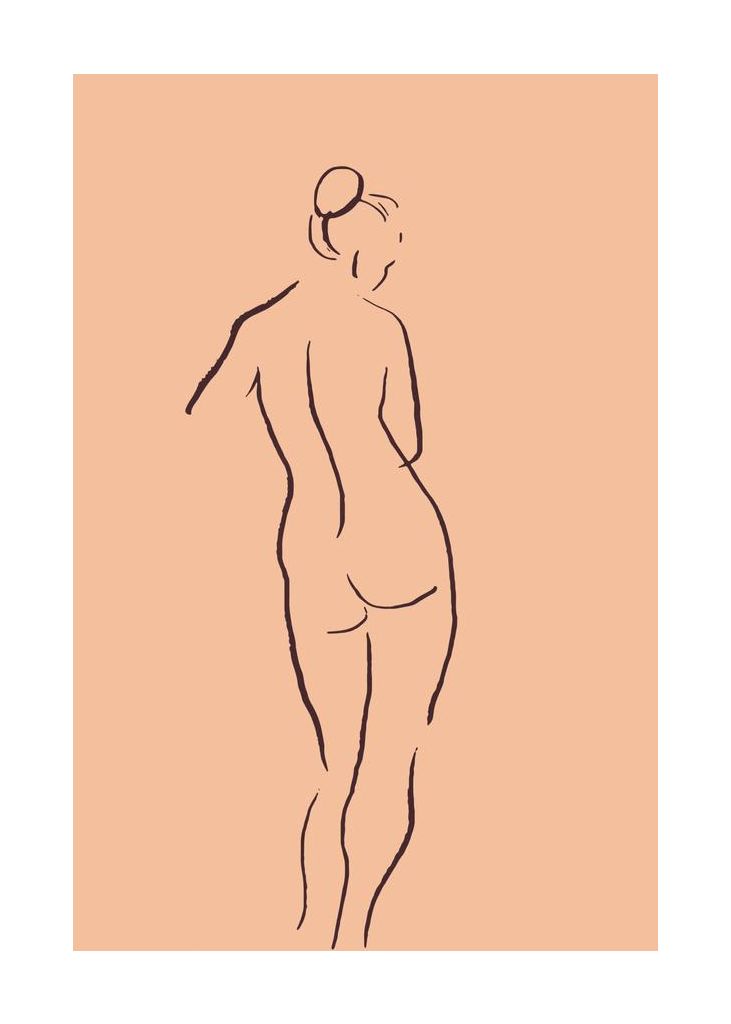 Nude From The Back Peach Color