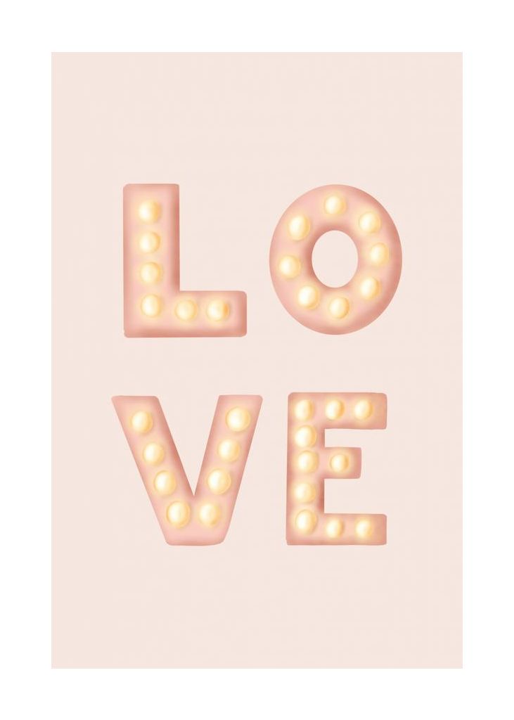 Love Light Letters Pink