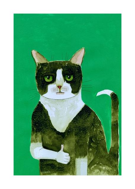 Tuxedo Cat Thumbs Up
